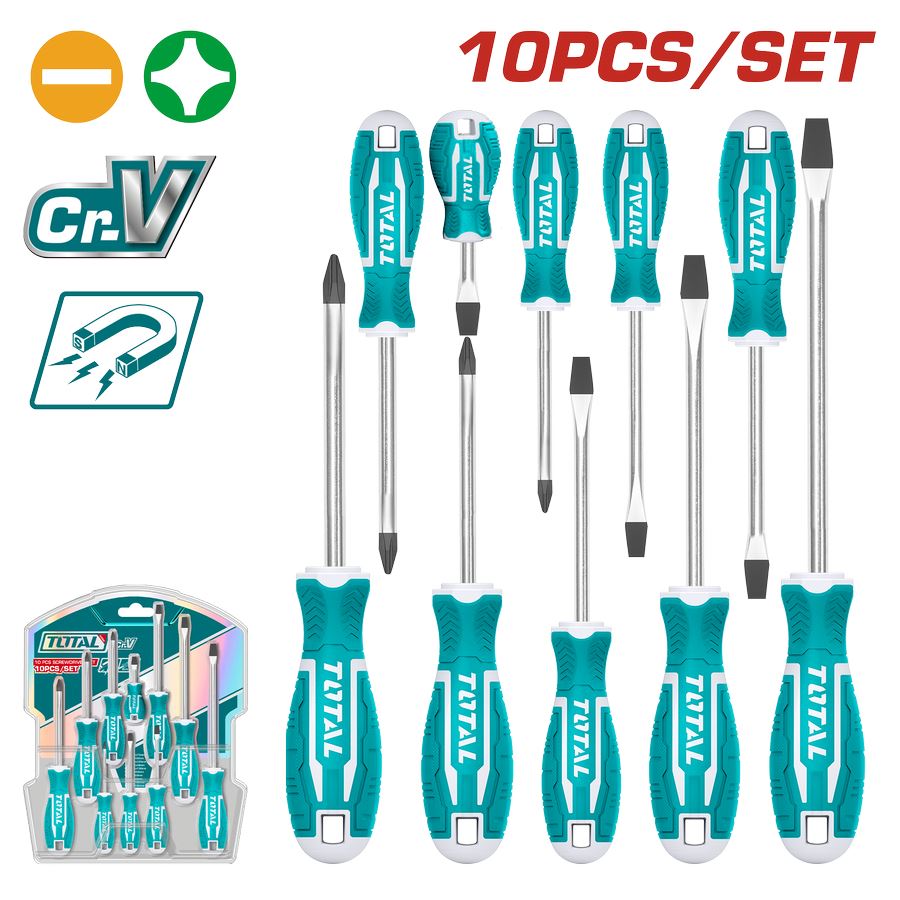 Set Cacciaviti Professionali da 10 pezzi THT250610