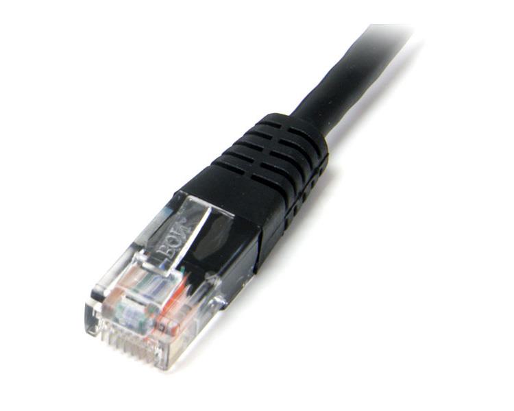 Startech.com M45PAT15MBK Cavo patch UTP Cat5e RJ45 modellato da 15 m - Cat5e  nero- Cavo patch Ethernet  (M45PAT15MBK)