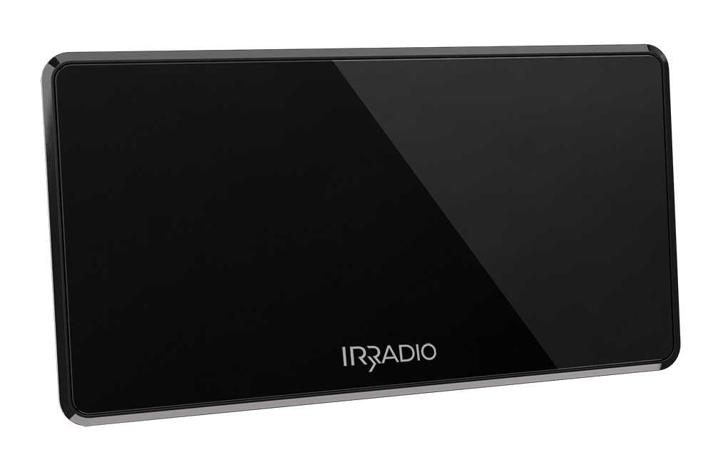 IR-Digital 2 USB Antenna DVB-T2 da interno amplificata, colore nero glossy