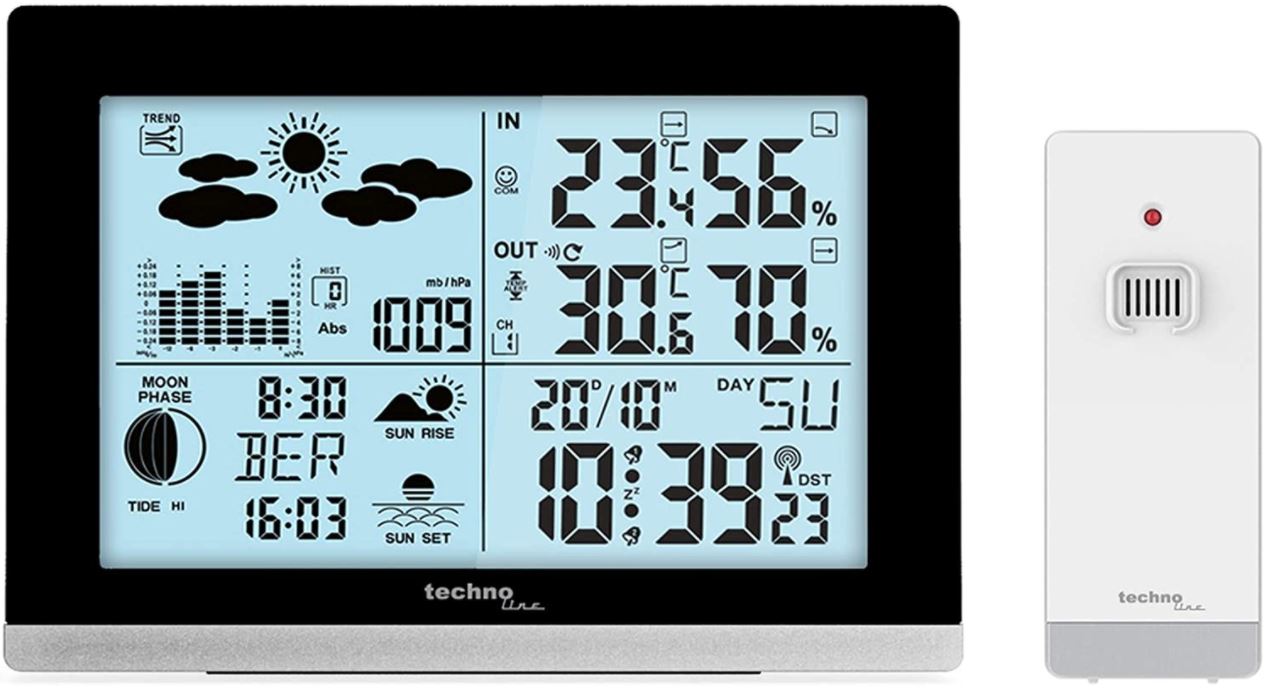 Stazione Meteo radiocontrollata con sensore esterno WS 6762