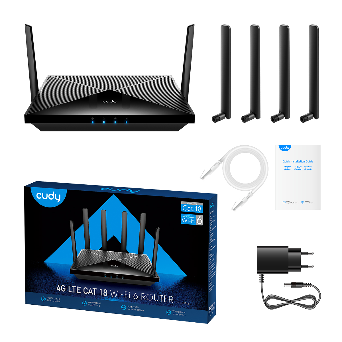 LT18 - AX1800 Wi-Fi 6 Mesh 4G Cat18 Gigabit Router