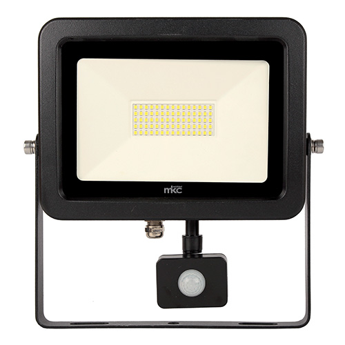 Faro HTP-S 50W, con sensore PIR, 4000K, Nero, MKC Light