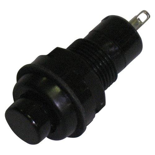 Interruttore a pulsante unip. on-off alt. con ritenuta 3a125V nero DS-282 Miyama