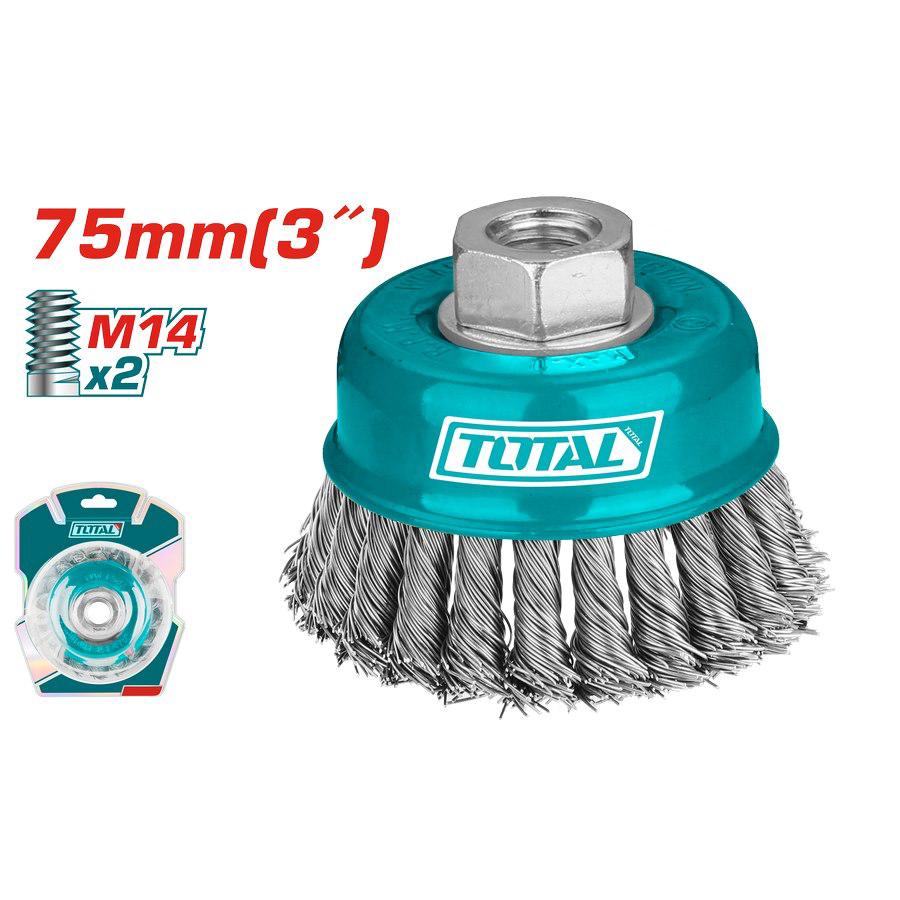 Spazzola a Tazza 75mm Acciaio - M14 TAC32031