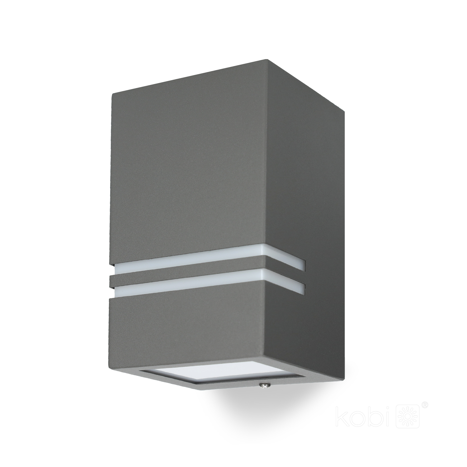 QUAZAR 11 - applique da esterno monoemissione 1xGU10 IP44 grigia, KOBI