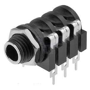 Presa Da Pannello Stereo Ø6,35 Da Circuito Stampato PR/547