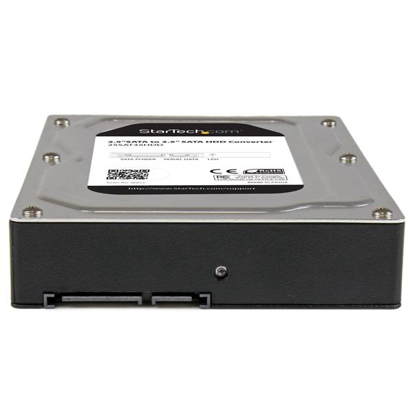 Startech.com 25SAT35HDD Box esterno adattatore per dischi rigidi SATA da 2,5" a 3,5" in alluminio con altezza massima SSD/HDD di 12,5 mm