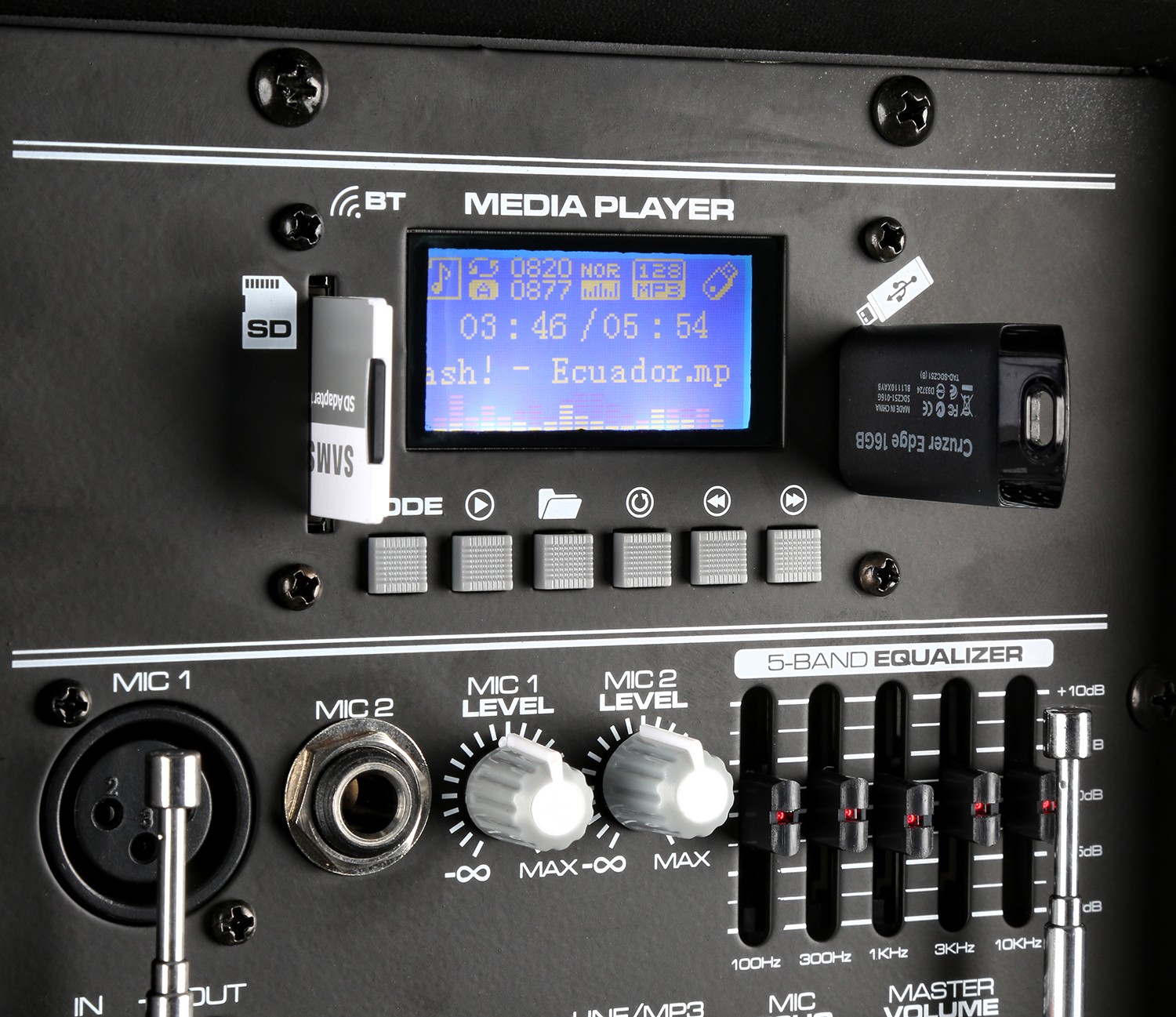 Sistema portatile 500W, 2 radiomicrofoni UHF mod.  SPJ-PA912