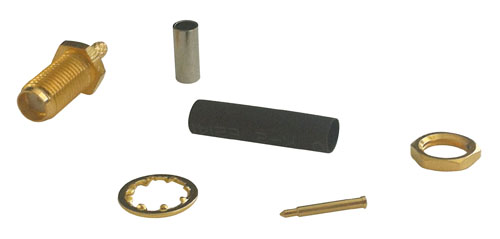 Presa sma reverse dorata a crimpare x rg-174 SMA369 - FEMALE GOLD PLATED MKC