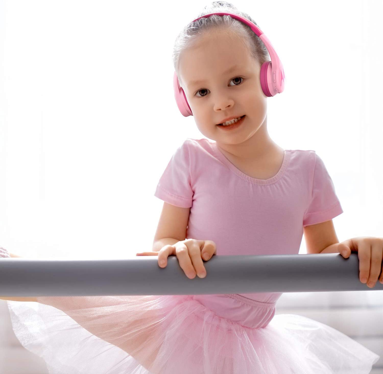 Cuffia stereo per bambini c/funzione BT Mod. Squads 300 rosa