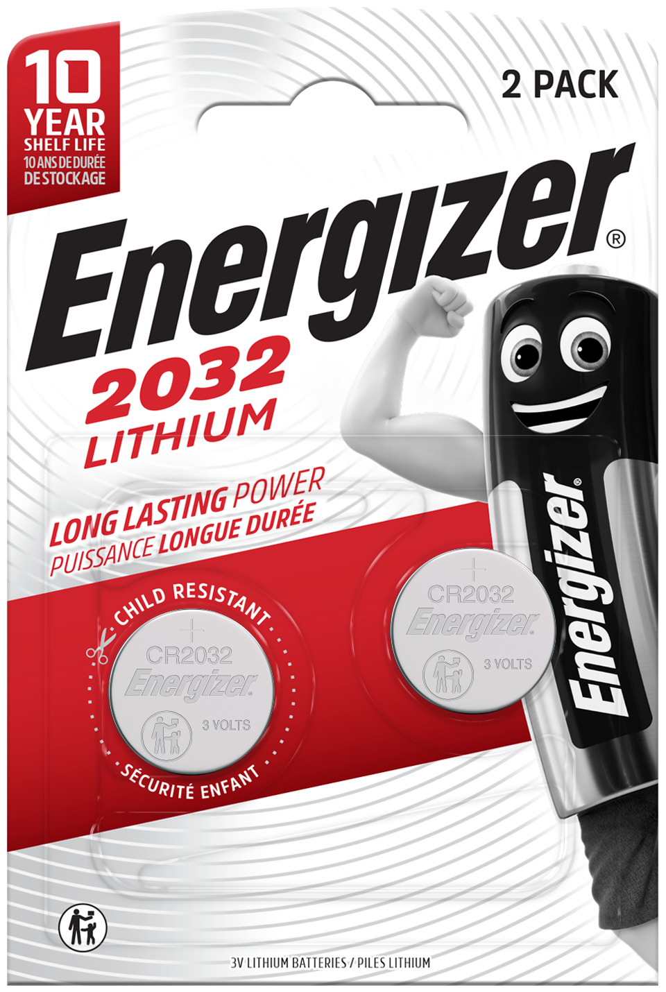 ENERGIZER Lithium CR2032 blister da 2 pezzi