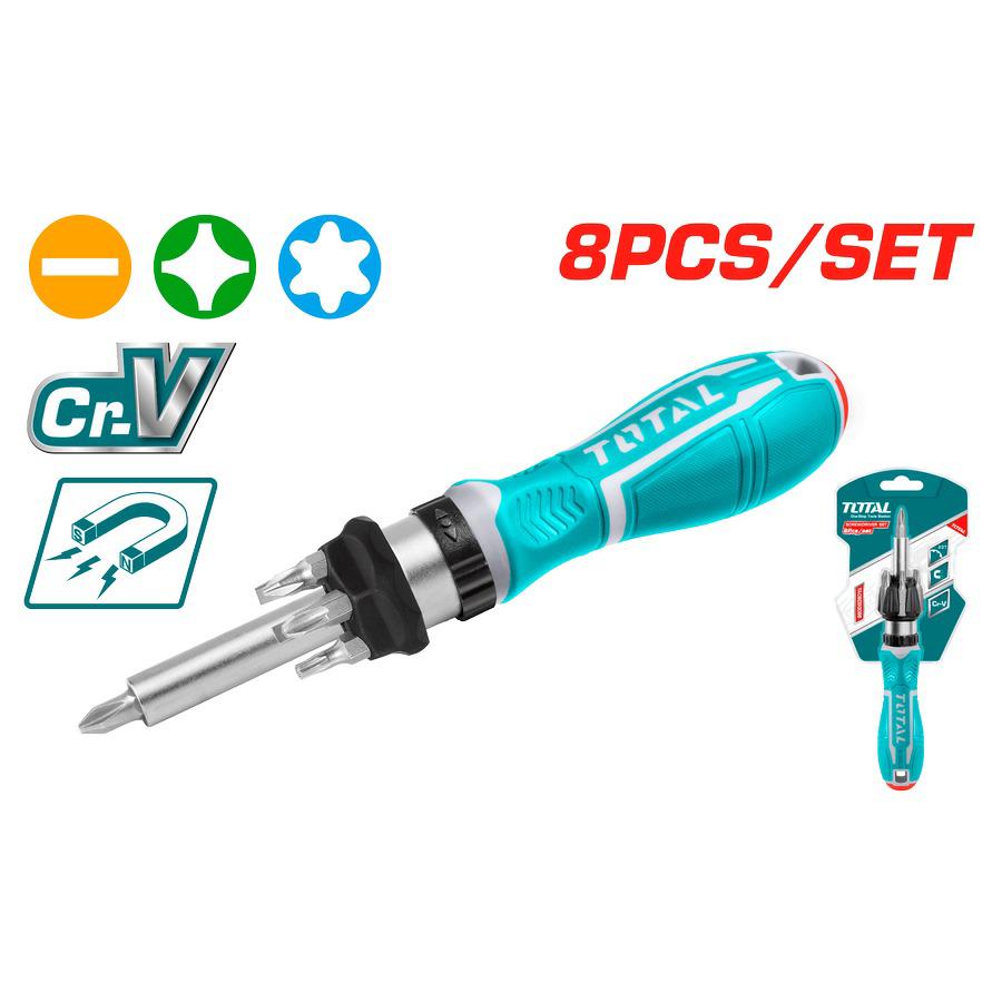 Cacciavite a Cricchetto con 7 punte incluse TACSD30086