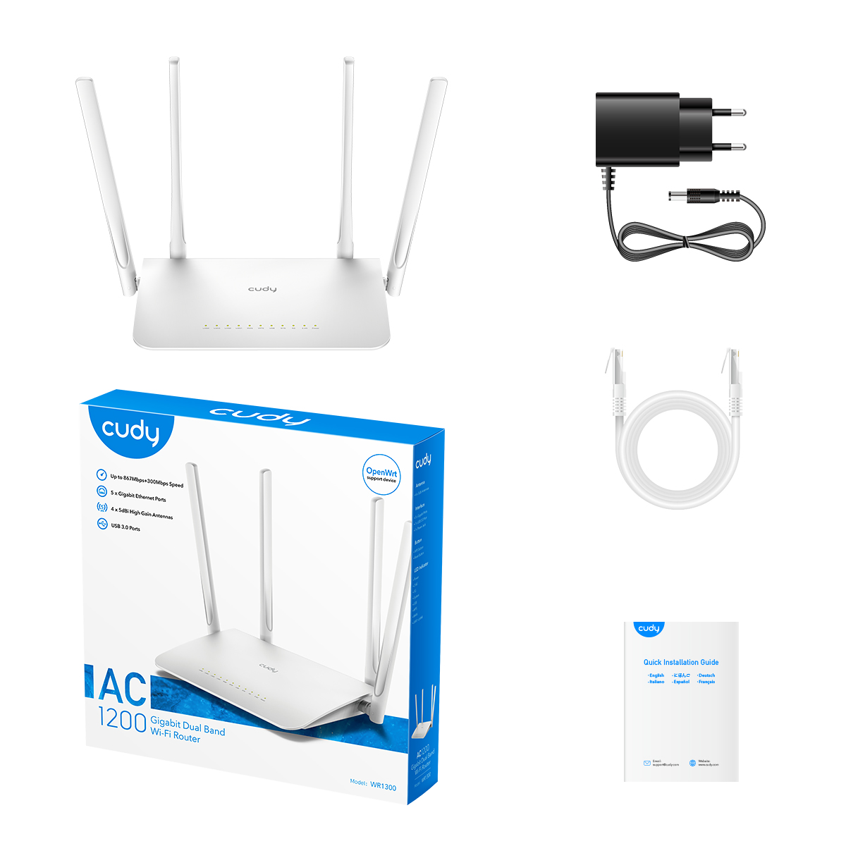 WR1300 - AC1200 Gigabit Wi-Fi Mesh Router