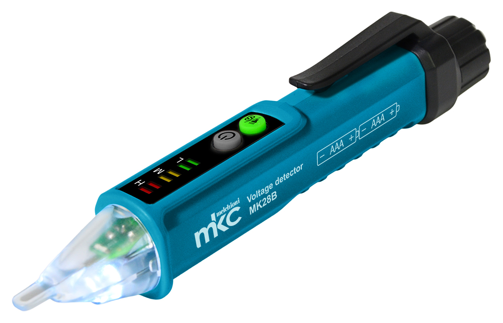 MK28B - NCV Cercafase Digitale AC 48~1000V (bassa sensibilità)  12~1000V (alta sensibilità) Frequenza 50Hz/60Hz