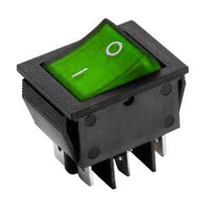Interruttore A Bilanciere 16A-250V Bipolare Verde INT/2281H-I