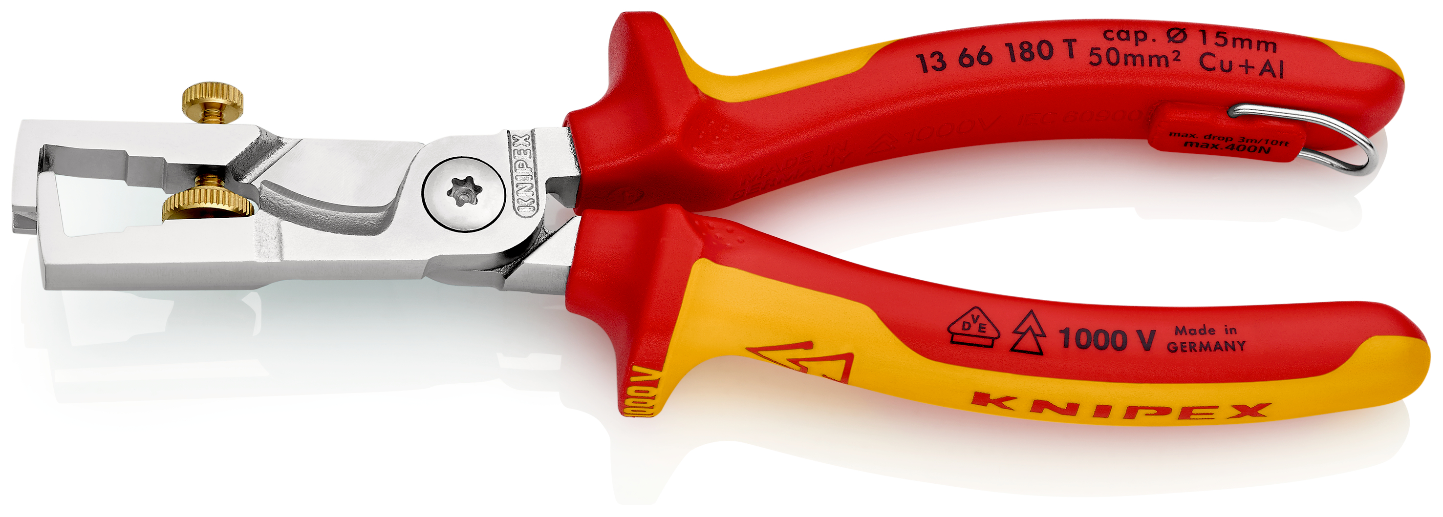 StriX Pinza spelacavi con cesoia per cav 13 66 180 T, isolamento a 1000V