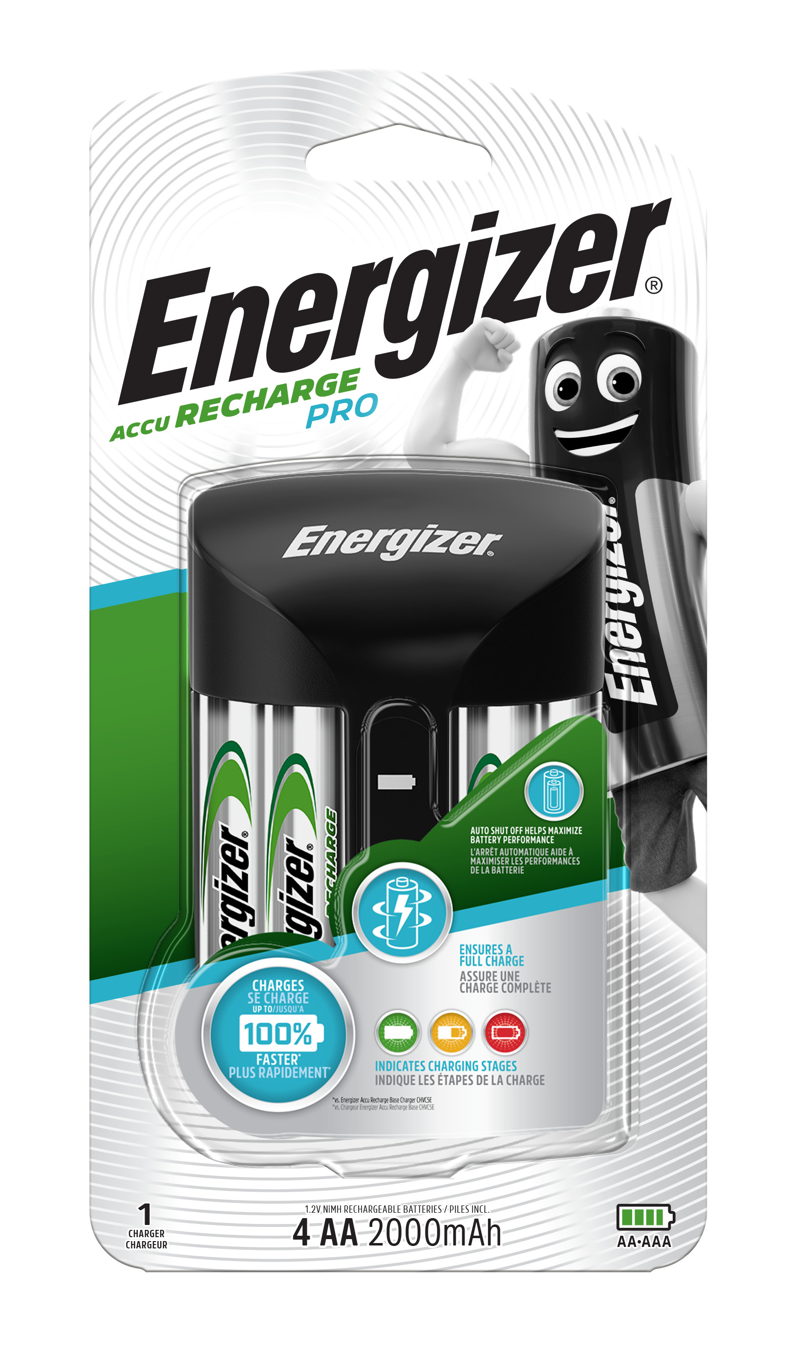 ENERGIZER Pro Char EU BP + 4AA
