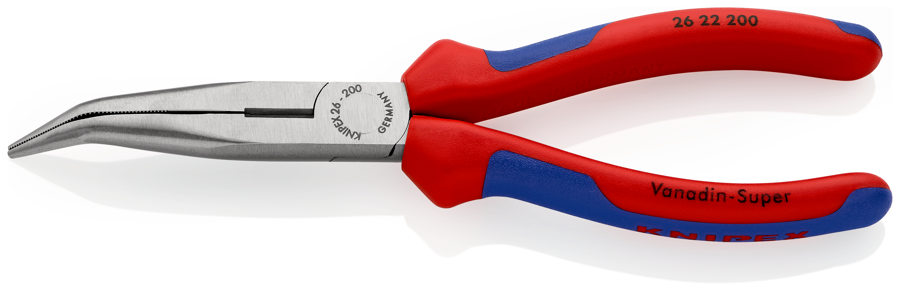 Pinza Knipex a becchi curvi e tagliafili laterale, 200mm