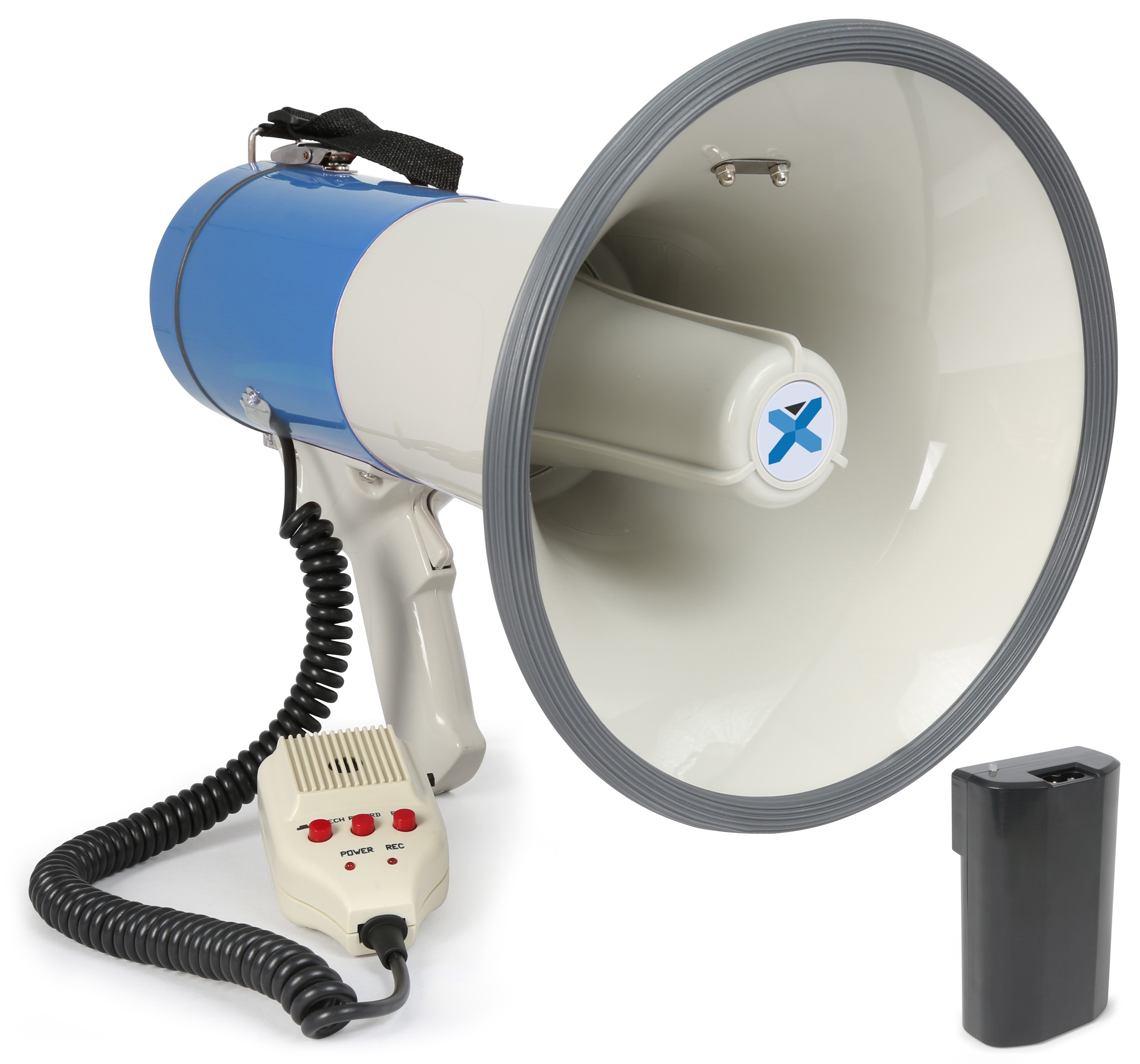 Megafono 65W con registrazione, sirena, microfono, USB,  mod. MEG065