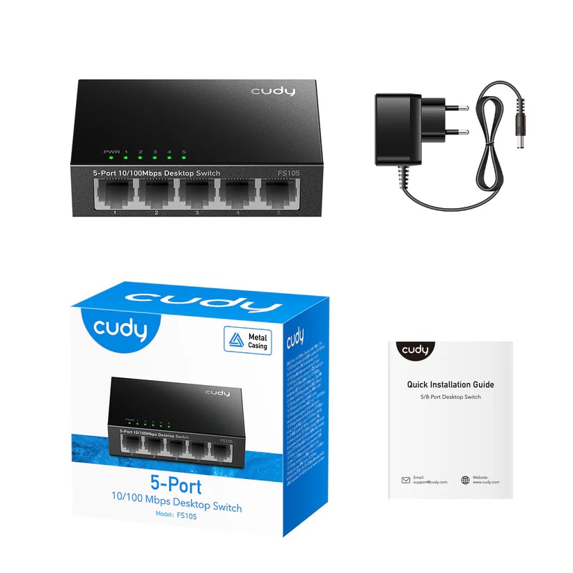 FS105 - 5-Port 10/100 Mbps Metal Switch
