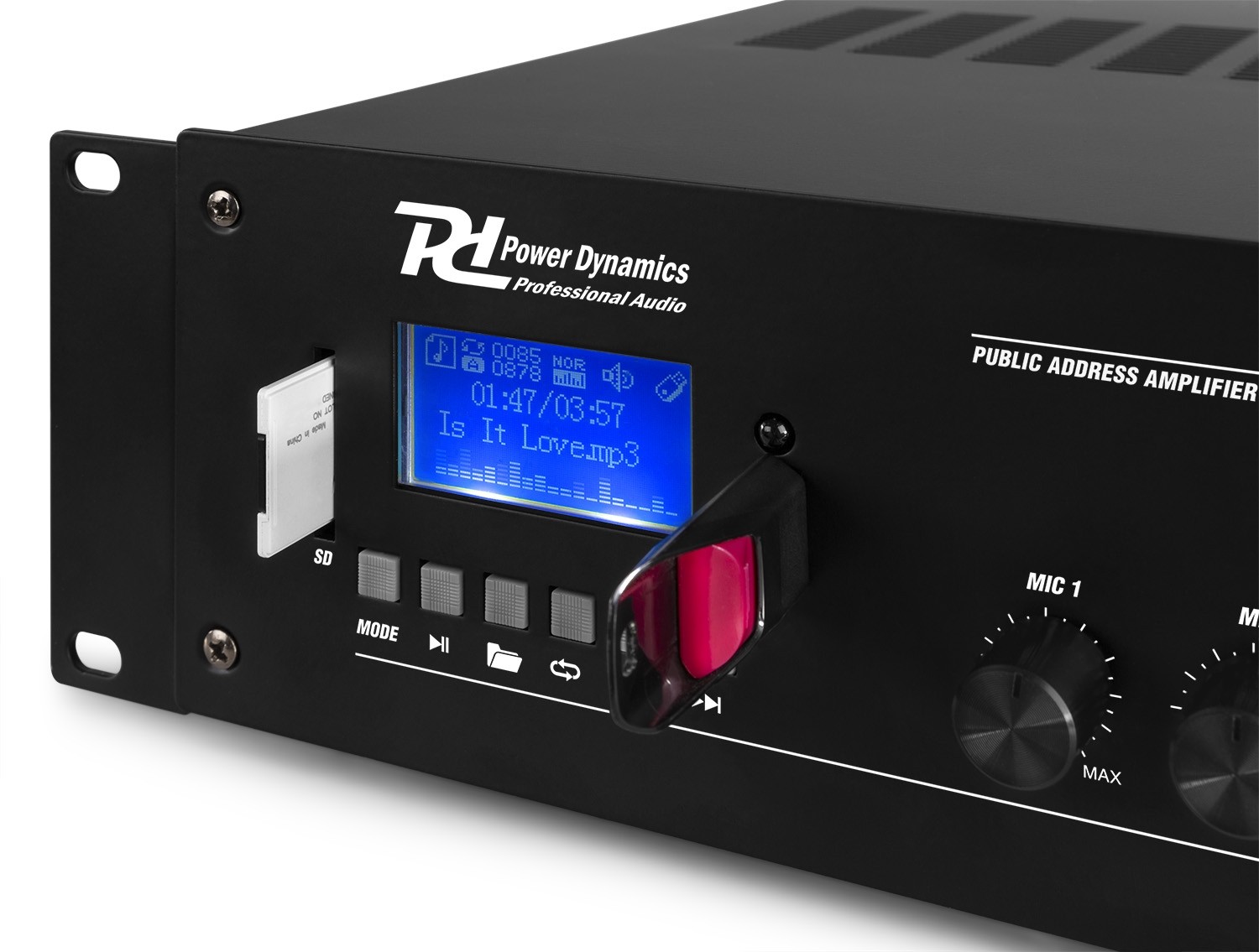 Amplificatore da 240W 4 zone 100V/8Ohm con BT/USB/SD, display LCD mod. PRM240