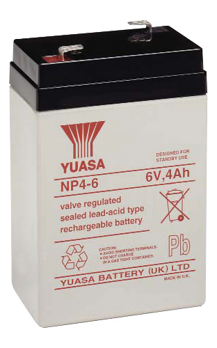 Batteria al piombo ricaricabile 6V 4Ah YUASA