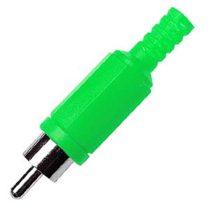 Spina Volante Coassiale Con Guidacavo Verde RCA/398V-I