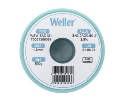 WSW SAC M1 Filo saldante, Ø 1,6 mm, 500 gr T0051386099 - Weller