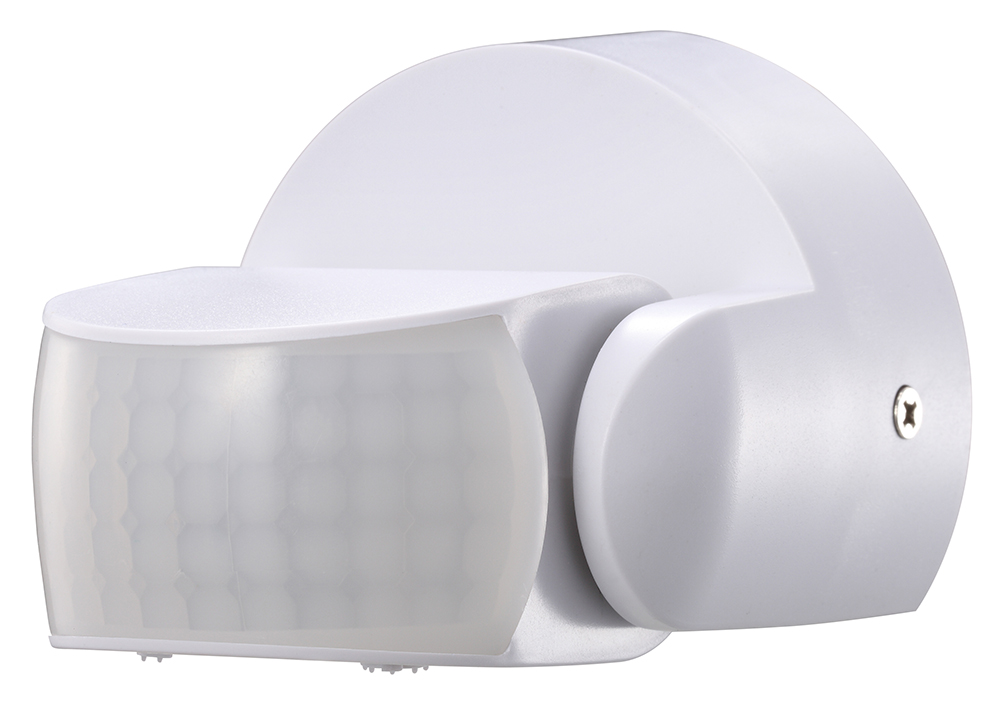 Sensore PIR MKX-65 bianco da esterno IP65, infrarossi 180° , 12mt