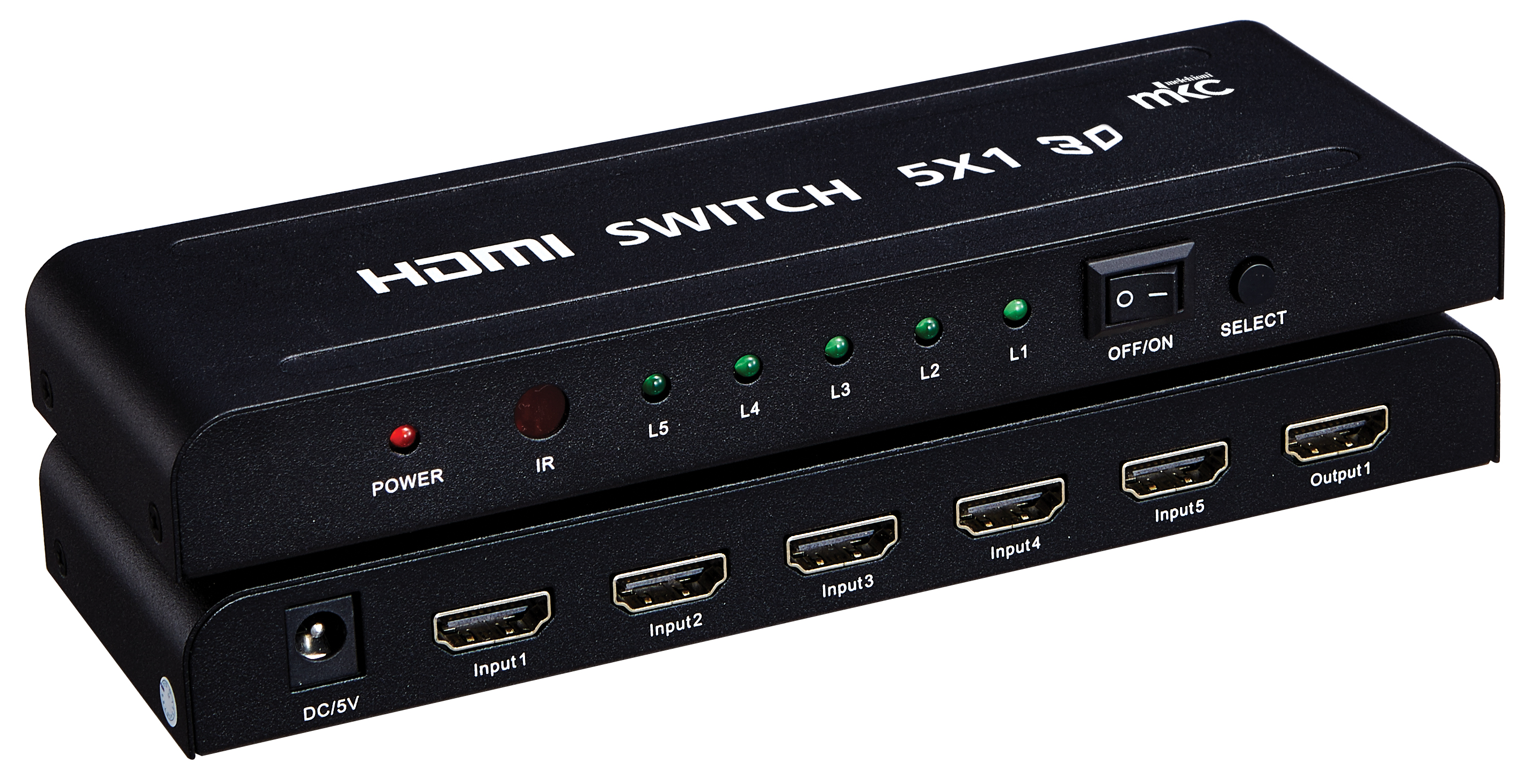 Selettore HDMI Full HD 1080p 5IN x 1OUT mod. MK-DSW5