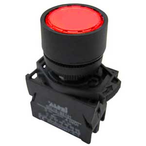 Pulsante Luminoso A Ghiera A Led 24V Rosso AP/INT/3462-I