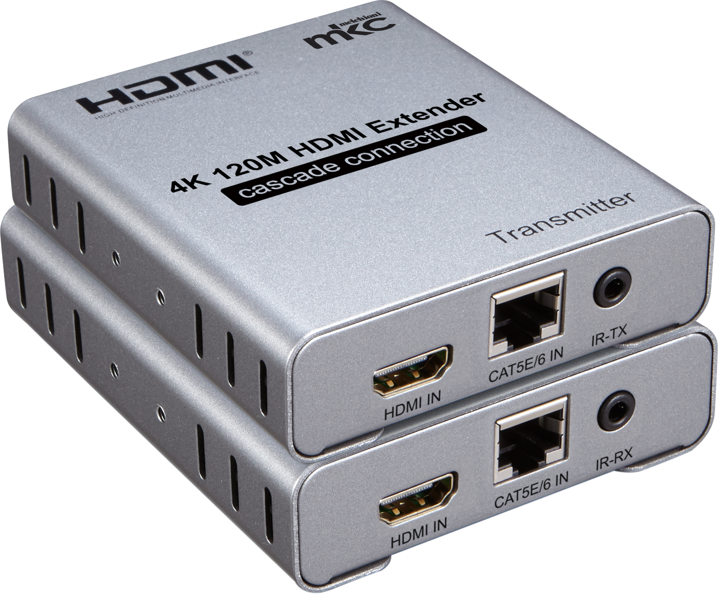 Estensore HDMI 1.4b 4K fino 120mt, collegamento in cascata mod. MK-02ESC TX + RX