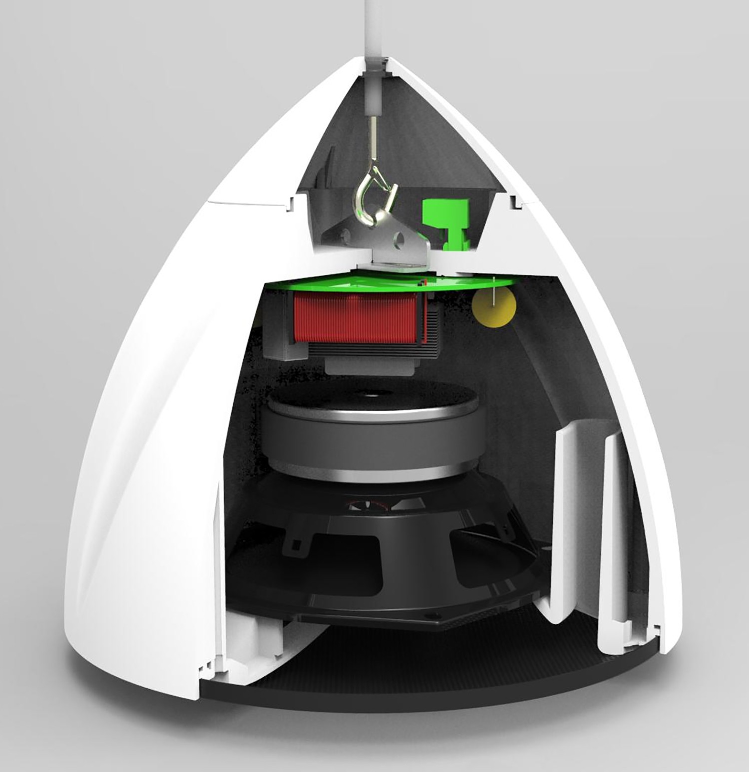 Diffusore a sospensione 30W 100V/8Ohm Woofer da 5,25”, colore Nero, mod.PDS40B