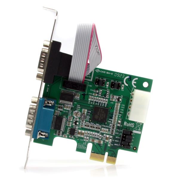 Scheda Adatt Seriale PCI express PCIe Nativa a 2 porte RS-232 con 16950 UART
