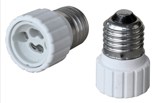 Adattat. portalampade da att. maschio E27 a att. femmina GU10 MKC light E27-GU10