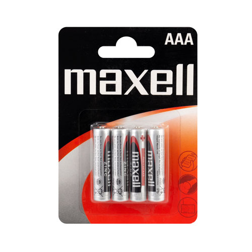 Batteria AAA zinco carbone MAXELL 4pc. Blister R03
