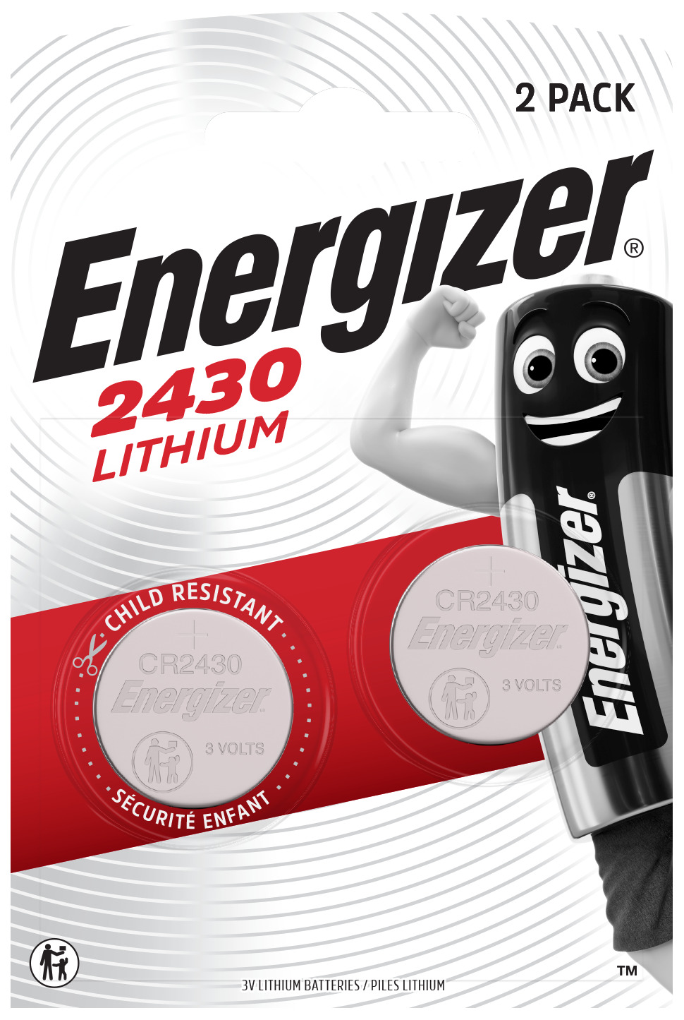 ENERGIZER Lithium CR2430 blister da 2 pezzi