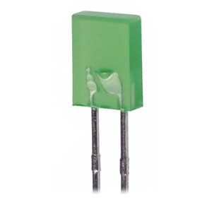Led Rettangolare 2x5 Verde LED/R/V-C