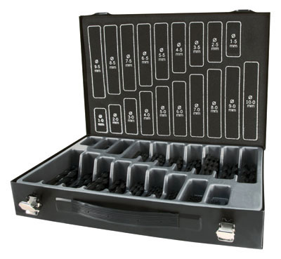 Set di 170 punte metriche da 1.0 a 10. Forgiate rollate. Ruko