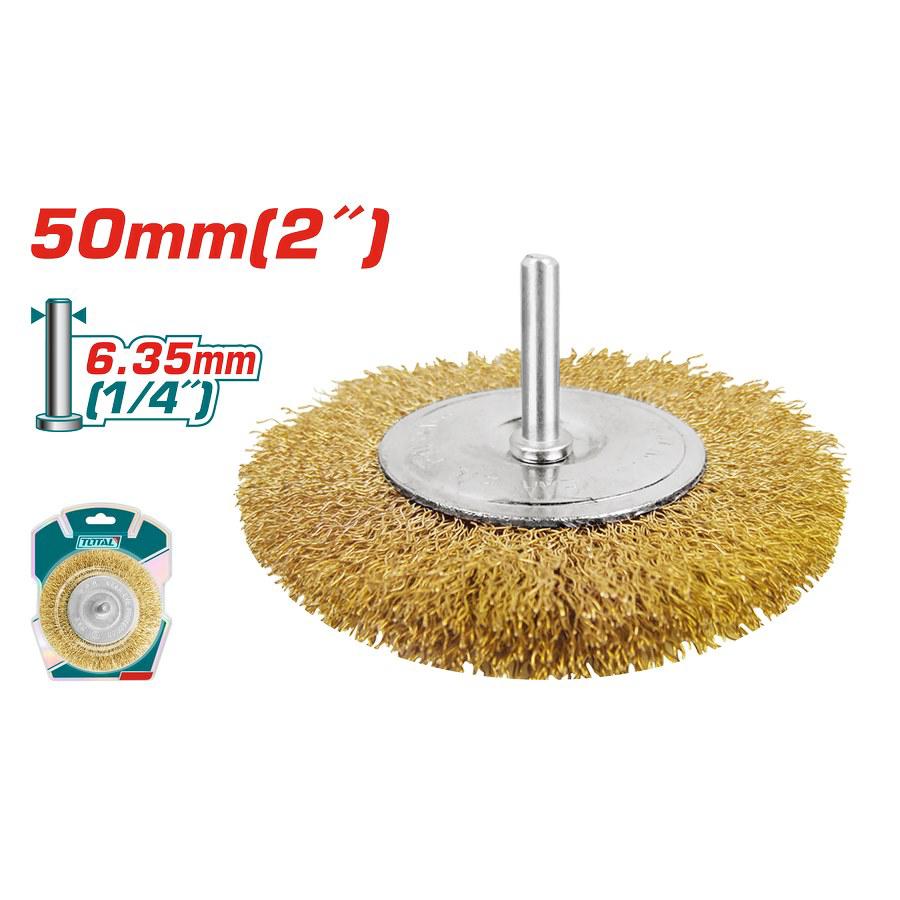 Spazzola a Disco 50mm Ottone Attacco 1/4" TAC34021