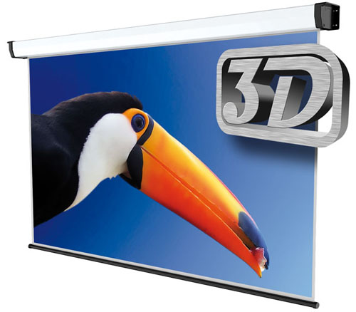 Schermo manuale 280x158 cm - Tela 3D - Formato 16:9