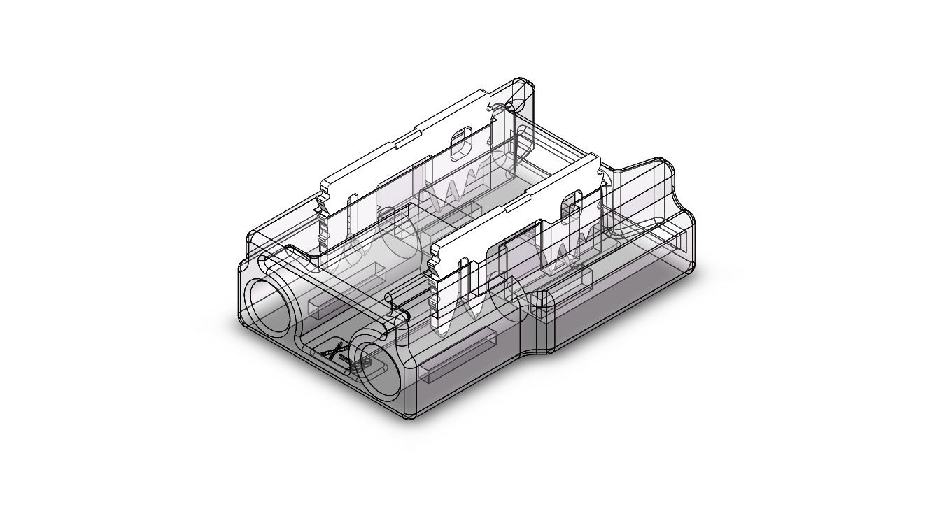 Connettore strip - cavo, 8mm 2 pin IP20 (cavo non incluso)