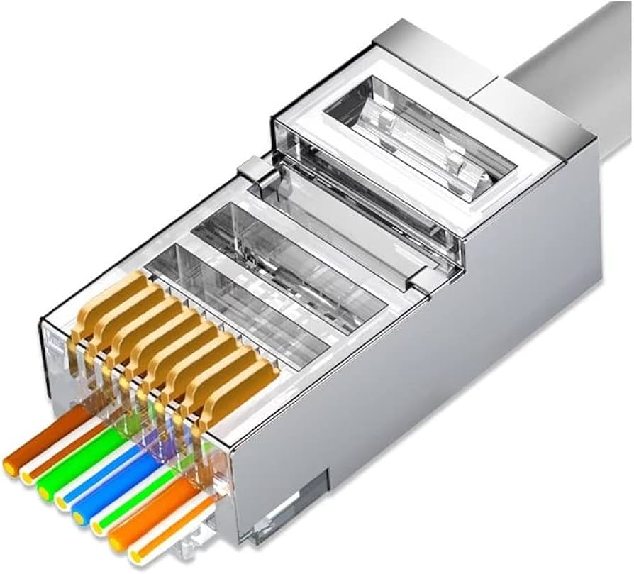Spina RJ45 connettore con fori passanti Cat6 FTP (sacchetto da 20pz)