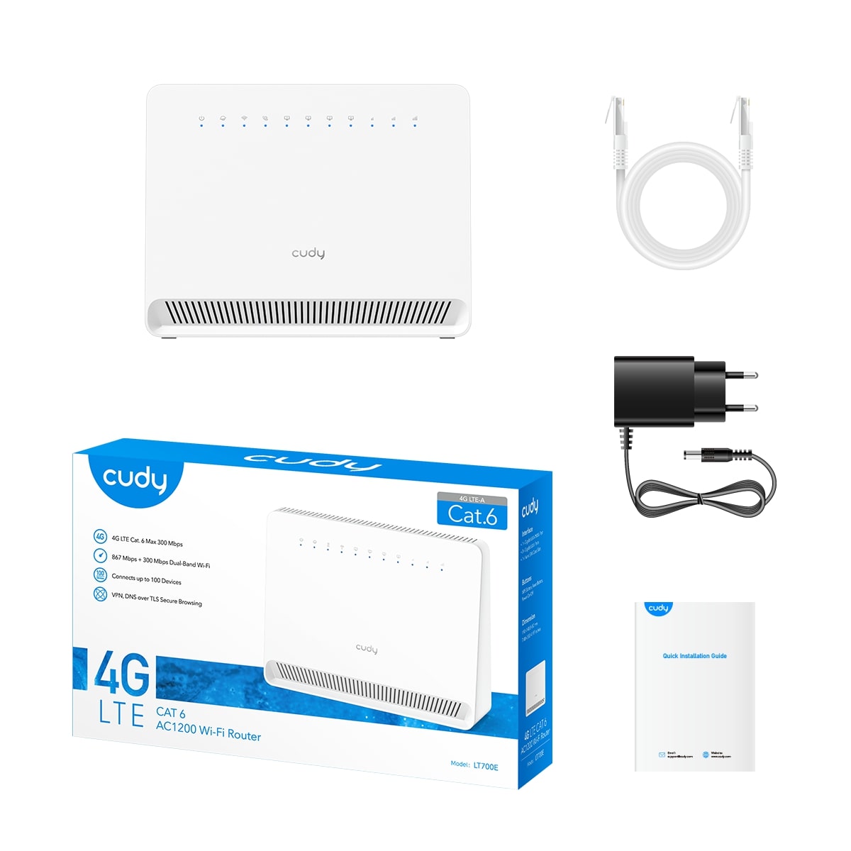LT700E - AC1200 Wi-Fi 4G LTE-Cat6 Gigabit Router