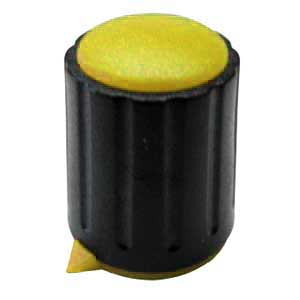 Manopola Nera A Mandrino 15x18 Ø6 Gialla MA/1101G