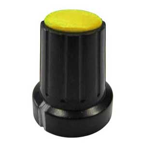 Manopola Nera A Mandrino 18x15 Gialla MA/1205G