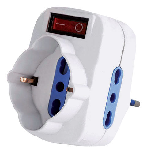 MKC 492518057 Adatt. di rete rotante bianco spina MKC