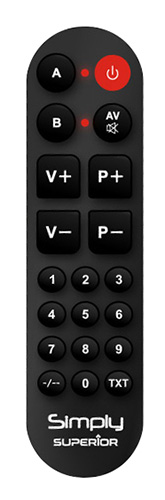 Telecomando univ. programmabile semplificato con tasti numerici per tv SUP040