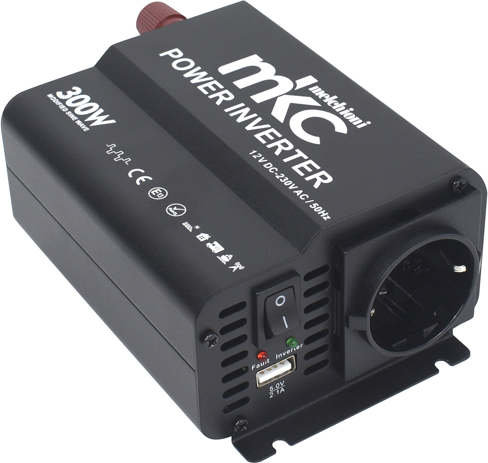 INVERTER MKC-RS300M-12 12VDC 230VCA 300W SOFT START ONDA MODIFICATA