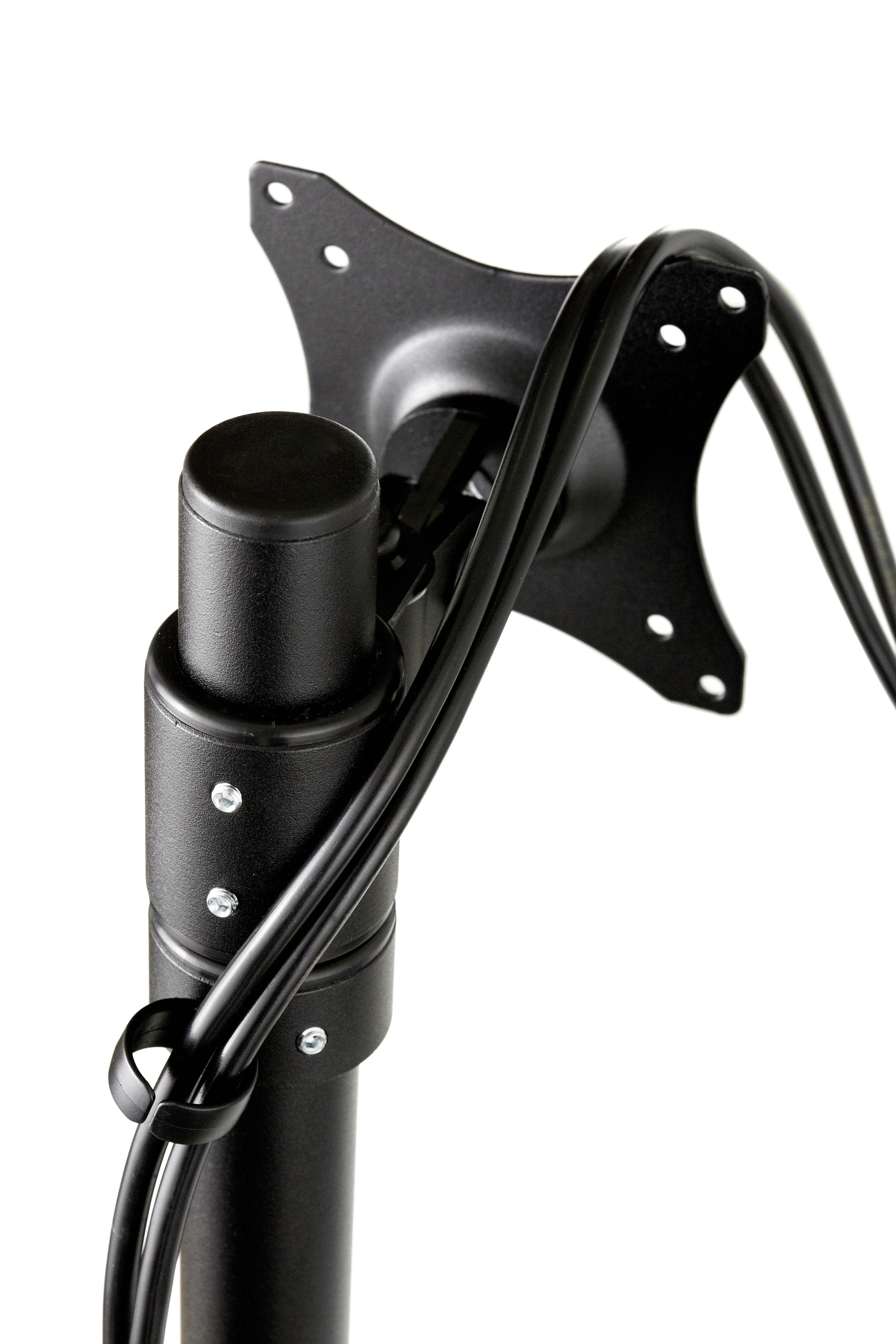 SV08c-B - Supporto da tavolo per due schermi da 19-27", configurazione verticale
